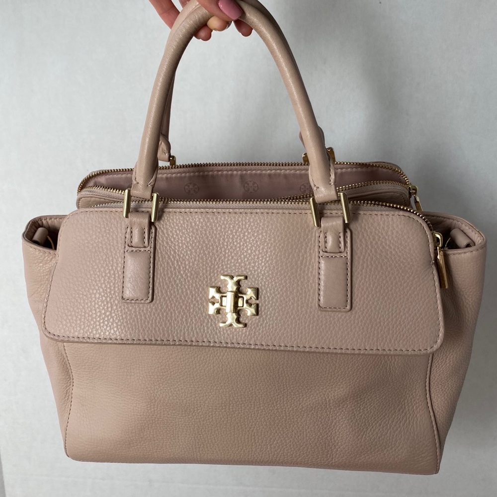 Tory Burch Nude Handbag Purse 100% Authentic